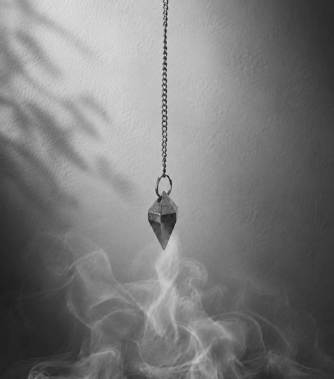 Close-up of a pendulum used for spiritual guidance